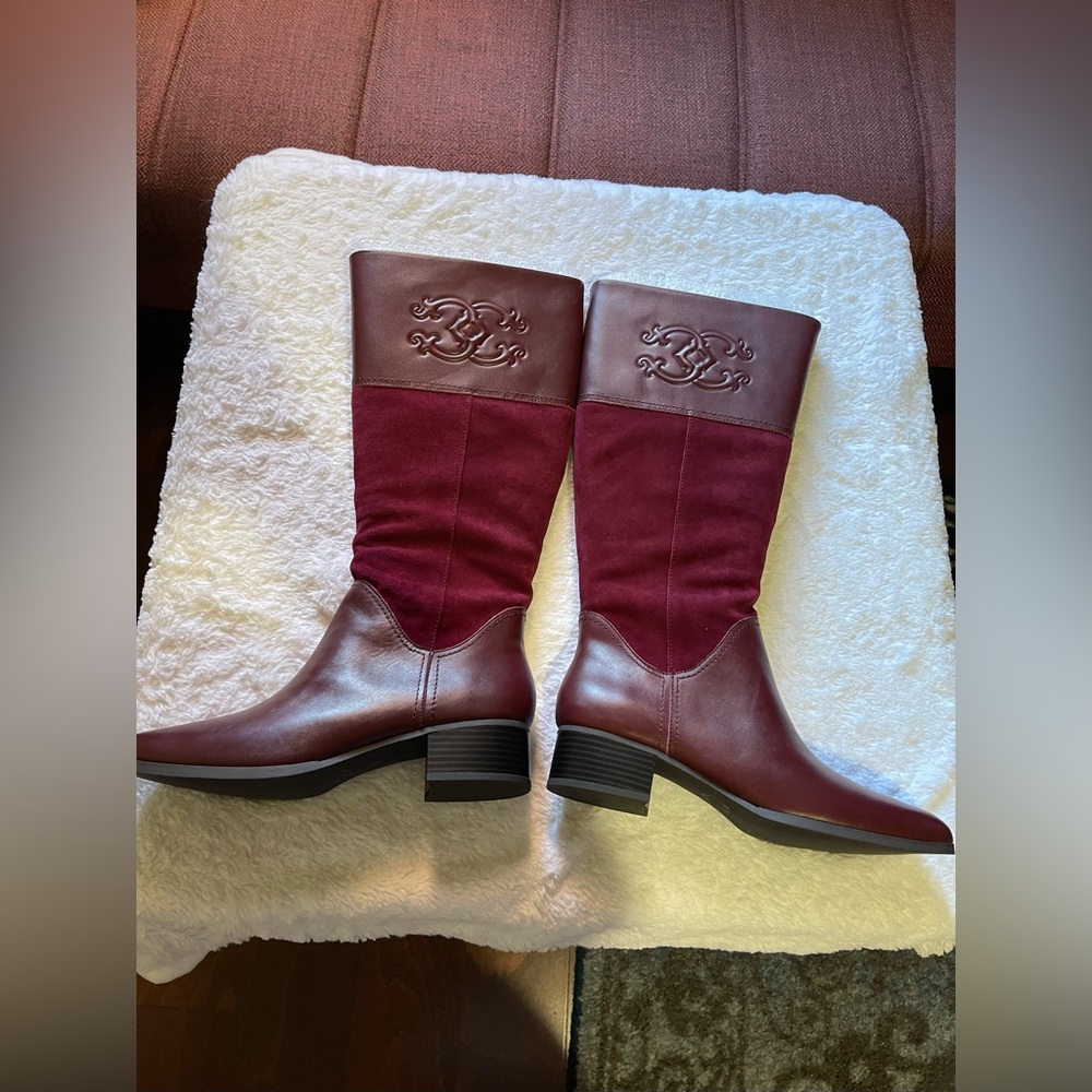 NWT Wonder Currant Jam 9 1/2 M Leather & Suede boots / new without box !